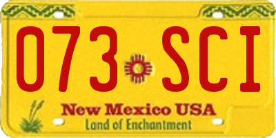 NM license plate 073SCI