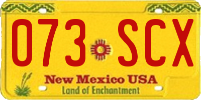 NM license plate 073SCX