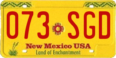 NM license plate 073SGD
