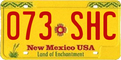 NM license plate 073SHC