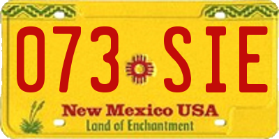 NM license plate 073SIE