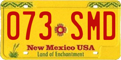 NM license plate 073SMD