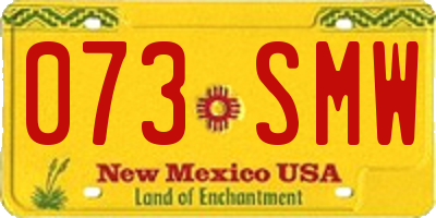NM license plate 073SMW