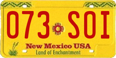 NM license plate 073SOI