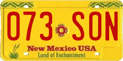 NM license plate 073SON