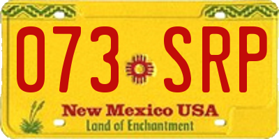 NM license plate 073SRP