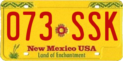 NM license plate 073SSK