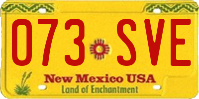 NM license plate 073SVE
