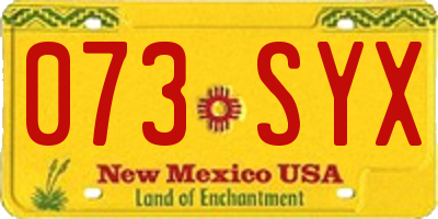 NM license plate 073SYX