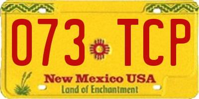 NM license plate 073TCP