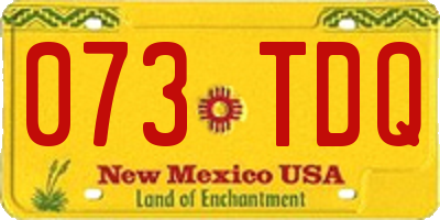 NM license plate 073TDQ