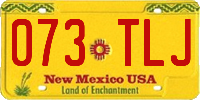 NM license plate 073TLJ