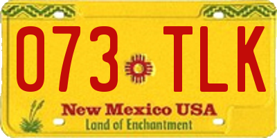 NM license plate 073TLK