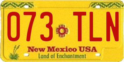 NM license plate 073TLN