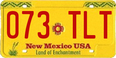 NM license plate 073TLT
