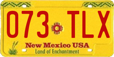 NM license plate 073TLX