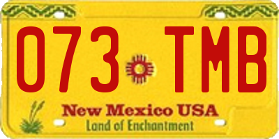 NM license plate 073TMB