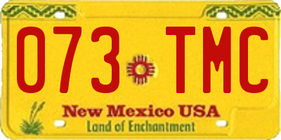 NM license plate 073TMC