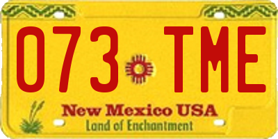 NM license plate 073TME