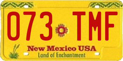 NM license plate 073TMF