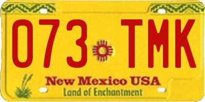 NM license plate 073TMK