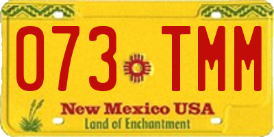 NM license plate 073TMM