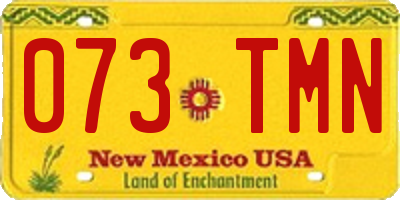 NM license plate 073TMN