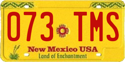 NM license plate 073TMS