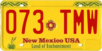 NM license plate 073TMW