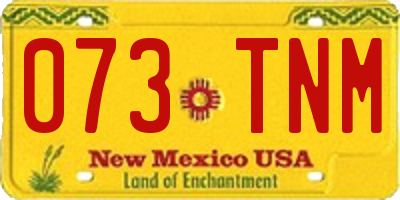 NM license plate 073TNM
