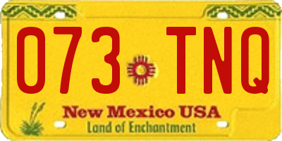 NM license plate 073TNQ