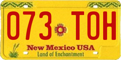 NM license plate 073TOH