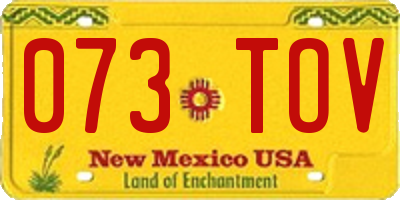 NM license plate 073TOV