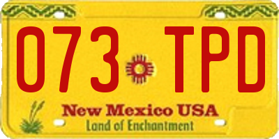 NM license plate 073TPD