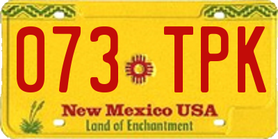 NM license plate 073TPK