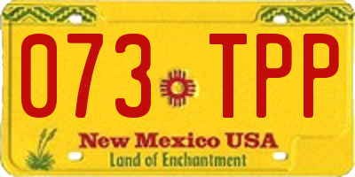 NM license plate 073TPP