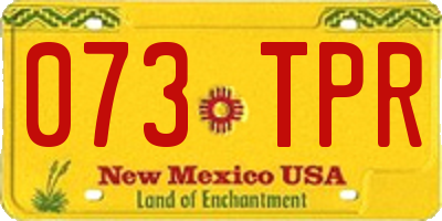 NM license plate 073TPR