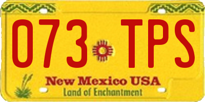 NM license plate 073TPS