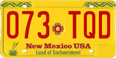 NM license plate 073TQD