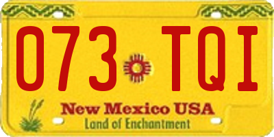 NM license plate 073TQI