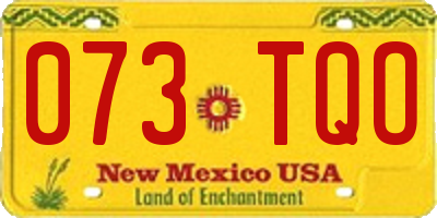 NM license plate 073TQO