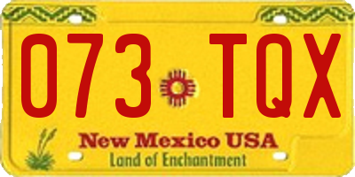 NM license plate 073TQX