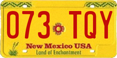 NM license plate 073TQY