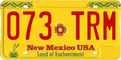 NM license plate 073TRM