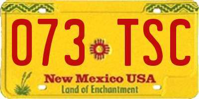 NM license plate 073TSC