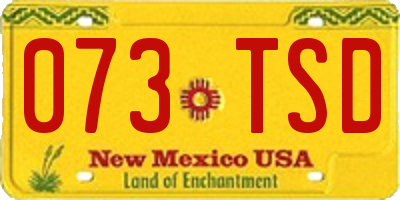 NM license plate 073TSD