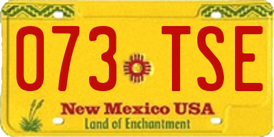 NM license plate 073TSE