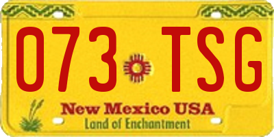 NM license plate 073TSG
