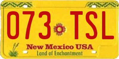 NM license plate 073TSL