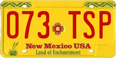 NM license plate 073TSP